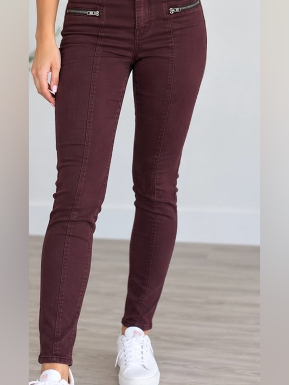 American Eagle Burgundy High Rise Jeggings Size 2